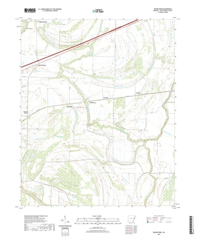United States Geological Survey Round Pond, AR (2020, 24000-Scale) digital map