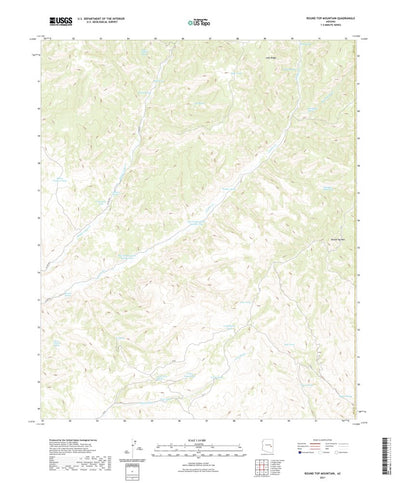 United States Geological Survey Round Top Mountain, AZ (2021, 24000-Scale) digital map