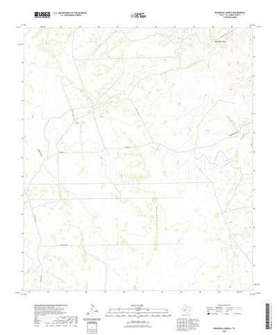 United States Geological Survey Roundhill Ranch, TX (2022, 24000-Scale) digital map