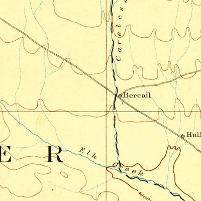 United States Geological Survey Roundup W, MT (1893, 250000-Scale) digital map