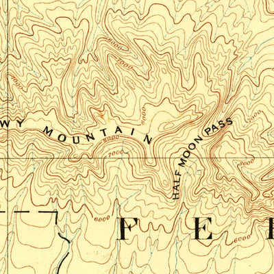 United States Geological Survey Roundup W, MT (1893, 250000-Scale) digital map
