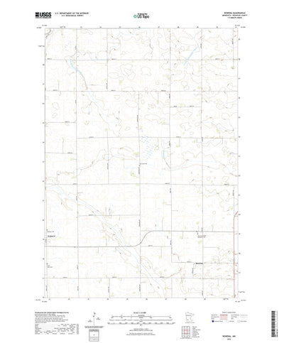 United States Geological Survey Rowena, MN (2022, 24000-Scale) digital map