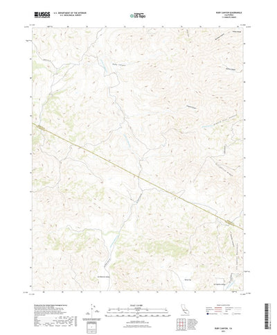 United States Geological Survey Ruby Canyon, CA (2021, 24000-Scale) digital map