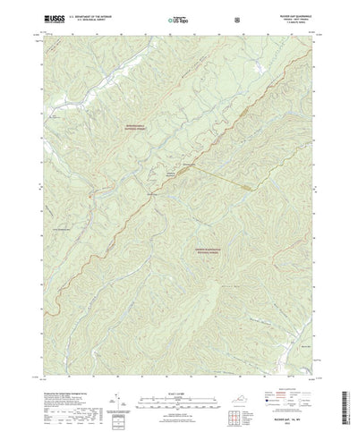 United States Geological Survey Rucker Gap, VA (2022, 24000-Scale) digital map