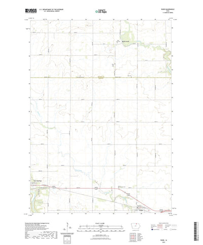 United States Geological Survey Rudd, IA (2022, 24000-Scale) digital map