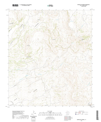United States Geological Survey Ruidosa Hot Springs, TX (2022, 24000-Scale) digital map