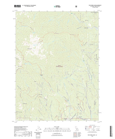 United States Geological Survey Rush Creek Lakes, CA (2022, 24000-Scale) digital map