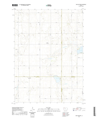 United States Geological Survey Rush Lake West, IA (2022, 24000-Scale) digital map