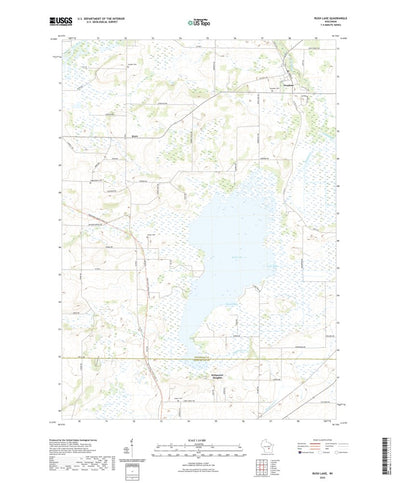 United States Geological Survey Rush Lake, WI (2022, 24000-Scale) digital map