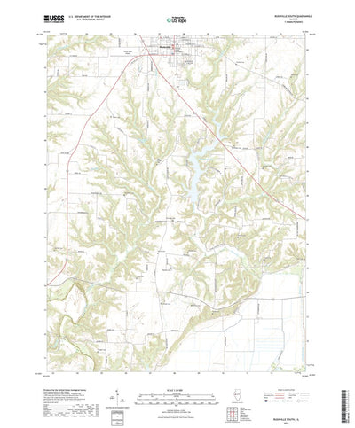 United States Geological Survey Rushville South, IL (2021, 24000-Scale) digital map
