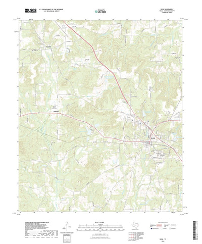 United States Geological Survey Rusk, TX (2022, 24000-Scale) digital map