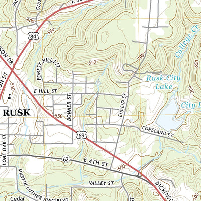United States Geological Survey Rusk, TX (2022, 24000-Scale) digital map