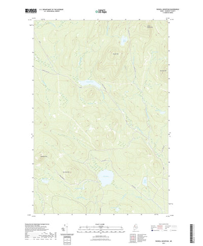 United States Geological Survey Russell Mountain, ME (2021, 24000-Scale) digital map