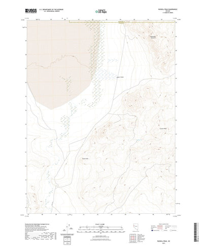 United States Geological Survey Russell Peak, NV (2021, 24000-Scale) digital map