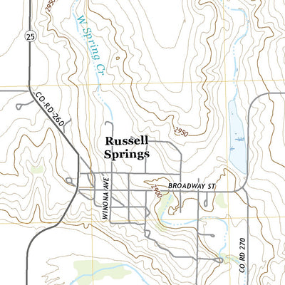 United States Geological Survey Russell Springs, KS (2022, 24000-Scale) digital map