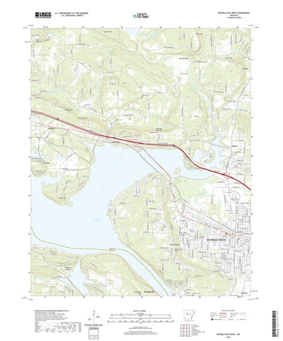 United States Geological Survey Russellville West, AR (2020, 24000-Scale) digital map