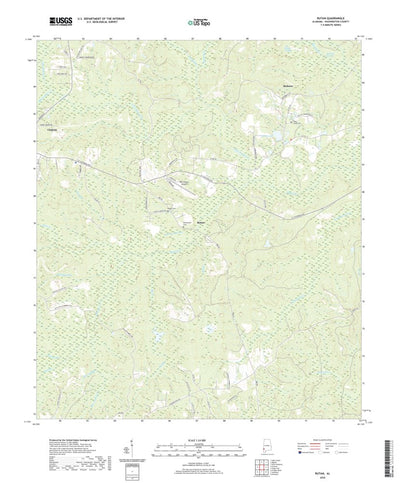 United States Geological Survey Rutan, AL (2020, 24000-Scale) digital map