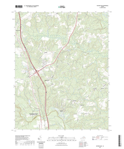 United States Geological Survey Ruther Glen, VA (2022, 24000-Scale) digital map