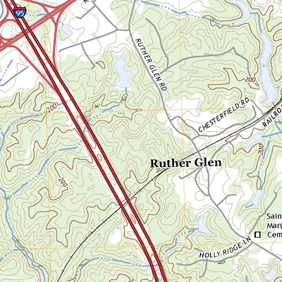 United States Geological Survey Ruther Glen, VA (2022, 24000-Scale) digital map