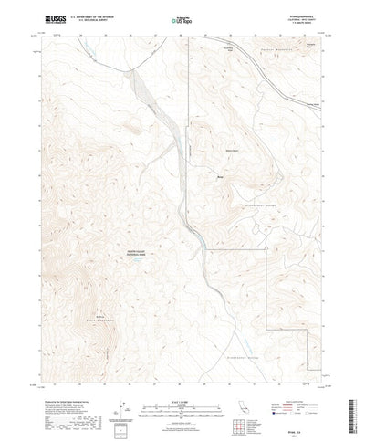 United States Geological Survey Ryan, CA (2021, 24000-Scale) digital map