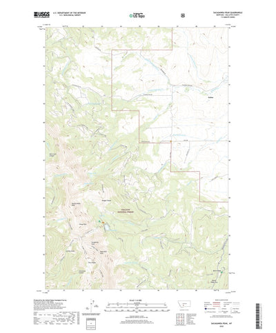 United States Geological Survey Sacagawea Peak, MT (2020, 24000-Scale) digital map