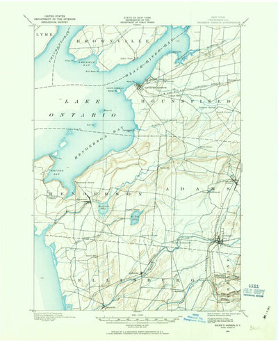 United States Geological Survey Sackets Harbor, NY (1893, 62500-Scale) digital map