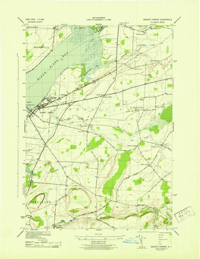 United States Geological Survey Sackets Harbor, NY (1943, 31680-Scale) digital map
