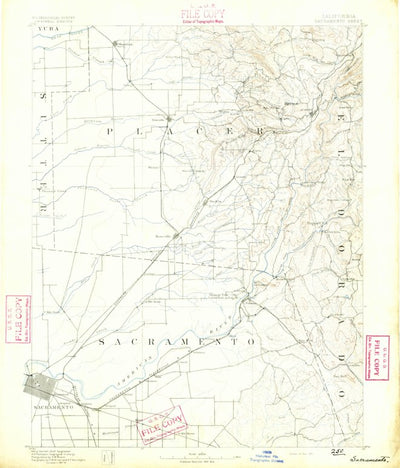 United States Geological Survey Sacramento, CA (1891, 125000-Scale) digital map
