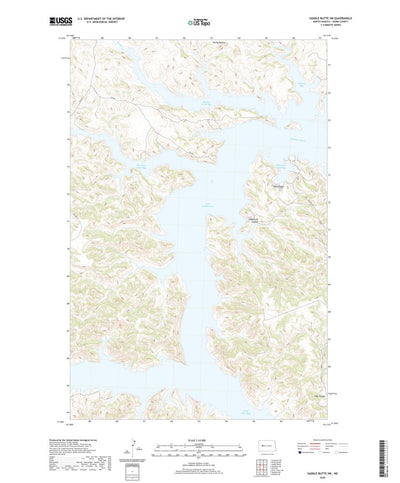 United States Geological Survey Saddle Butte SW, ND (2020, 24000-Scale) digital map