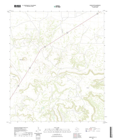 United States Geological Survey Saddle Butte, TX (2022, 24000-Scale) digital map