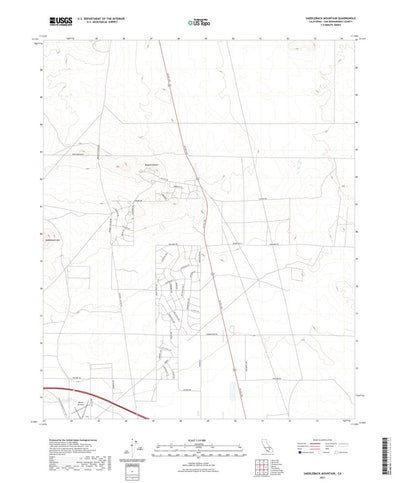 United States Geological Survey Saddleback Mountain, CA (2021, 24000-Scale) digital map