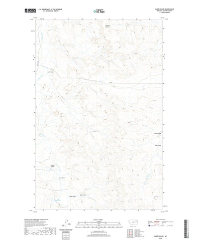 United States Geological Survey Sadie Coulee, MT (2020, 24000-Scale) digital map