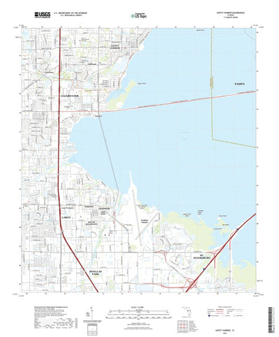 United States Geological Survey Safety Harbor, FL (2021, 24000-Scale) digital map