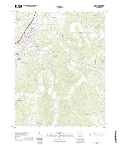 United States Geological Survey Saint Clair, MO (2021, 24000-Scale) digital map