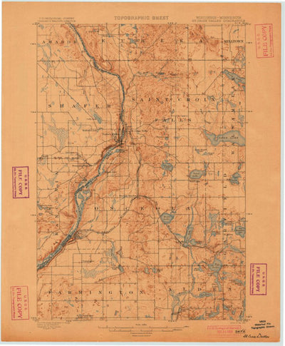United States Geological Survey Saint Croix Dallas, MN-WI (1900, 62500-Scale) digital map