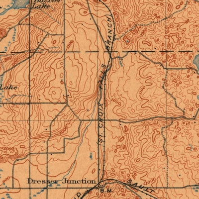 United States Geological Survey Saint Croix Dallas, MN-WI (1900, 62500-Scale) digital map