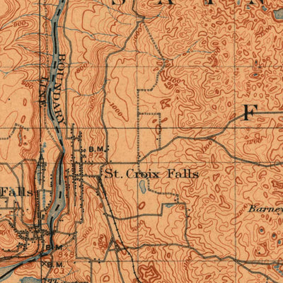 United States Geological Survey Saint Croix Dallas, MN-WI (1900, 62500-Scale) digital map