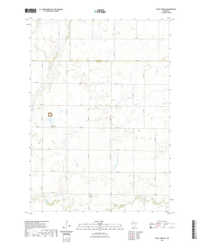 United States Geological Survey Saint James SE, MN (2022, 24000-Scale) digital map