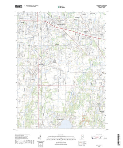 United States Geological Survey Saint John, IN (2022, 24000-Scale) digital map