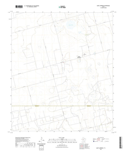 United States Geological Survey Saint Lawrence, TX (2022, 24000-Scale) digital map
