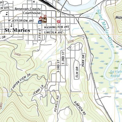 United States Geological Survey Saint Maries, ID (2020, 24000-Scale) digital map