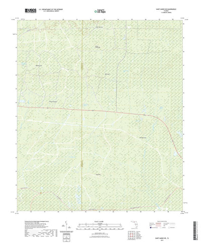 United States Geological Survey Saint Marks NE, FL (2021, 24000-Scale) digital map