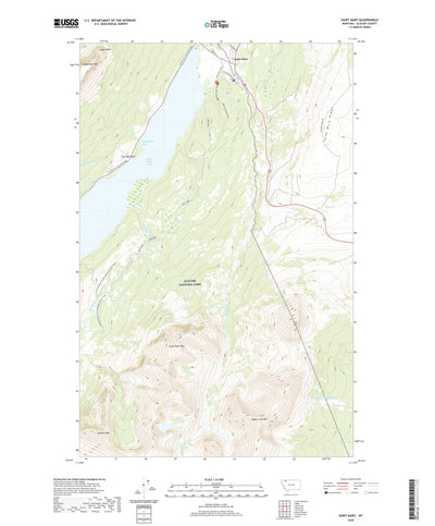 United States Geological Survey Saint Mary, MT (2020, 24000-Scale) digital map