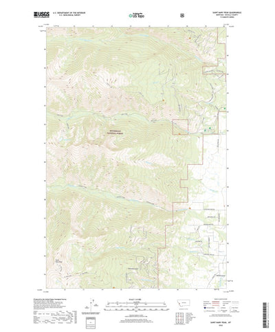 United States Geological Survey Saint Mary Peak, MT (2020, 24000-Scale) digital map