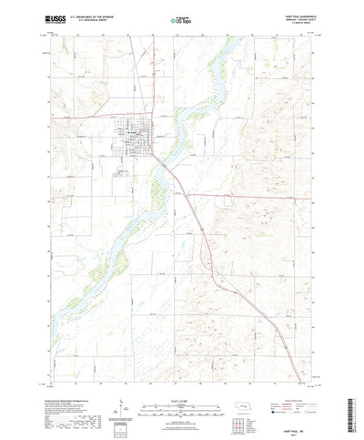 United States Geological Survey Saint Paul, NE (2021, 24000-Scale) digital map