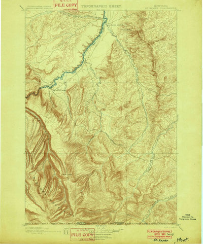 United States Geological Survey Saint Xavier, MT-WY (1901, 125000-Scale) digital map