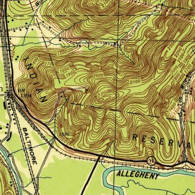 United States Geological Survey Salamanca, NY (1943, 62500-Scale) digital map