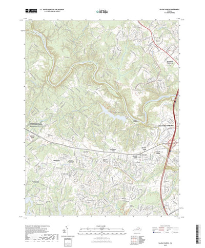 United States Geological Survey Salem Church, VA (2022, 24000-Scale) digital map