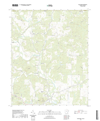 United States Geological Survey Salem Knob, AR (2020, 24000-Scale) digital map