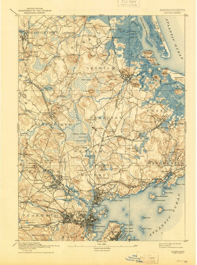 United States Geological Survey Salem, MA (1893, 62500-Scale) digital map